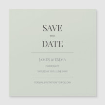 Minimalistische Save the Date kaart | Bleek salieg