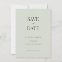 Minimalistische Save the Date kaart | Bleek salieg