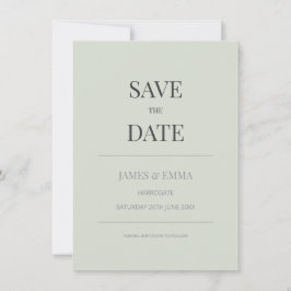 Minimalistische Save the Date kaart | Bleek salieg