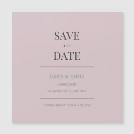 Minimalistische Save the Date Kaart Dusky Rose