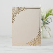 Minimalistische Save the Date Kaart | Elegante Bot (Staand voorkant)