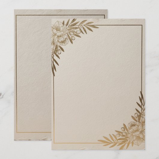 Minimalistische Save the Date Kaart | Elegante Bot (Voorkant / Achterkant)