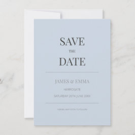 Minimalistische Save the Date kaart | Stofblauw