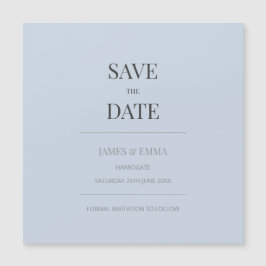 Minimalistische Save the Date kaart | Stofblauw
