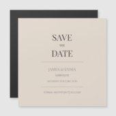 Minimalistische Save the Date kaart Zachte Latte (Voorkant / Achterkant)