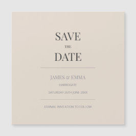 Minimalistische Save the Date kaart Zachte Latte