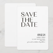Minimalistische Save The Date Moderne Trouw Uitnod (Voorkant / Achterkant)