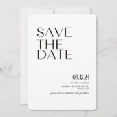 Minimalistische Save The Date Moderne Trouw Uitnod (Voorkant)