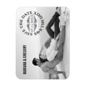 Minimalistische Save the Date moderne trouwfoto Magneet (Verticaal)