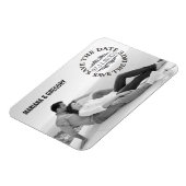 Minimalistische Save the Date moderne trouwfoto Magneet (Linkerzijde)