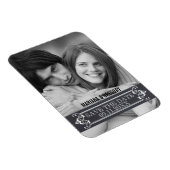 Minimalistische Save the Date moderne trouwfoto Magneet (Rechterzijde)