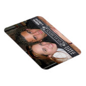 Minimalistische Save the Date moderne trouwfoto Magneet (Rechterzijde)