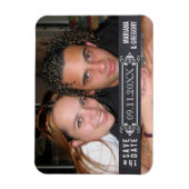 Minimalistische Save the Date moderne trouwfoto Magneet (Verticaal)