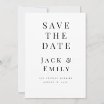 Minimalistische Save the Date-sjabloon | Ellegant