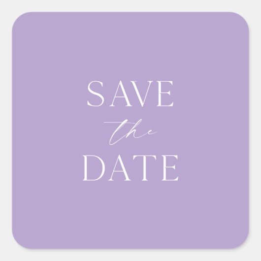 Minimalistische Save the Date Sticker (Voorkant)