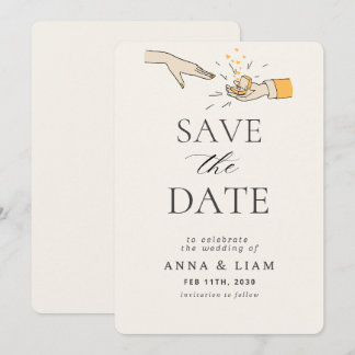 Minimalistische Save the Date Trouw Uitnodiging – 