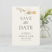 Minimalistische Save the Date Trouw Uitnodiging – (Staand voorkant)