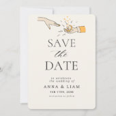 Minimalistische Save the Date Trouw Uitnodiging – (Voorkant)