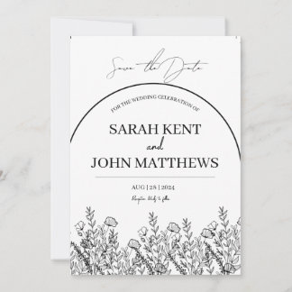 Minimalistische Save the Date Uitnodiging