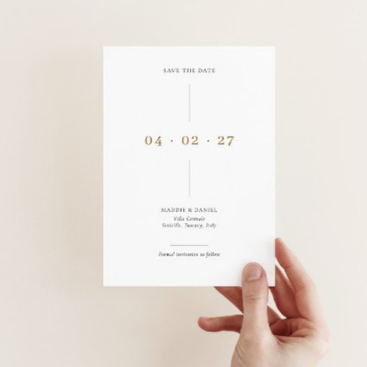 Minimalistische Save the Date Uitnodiging