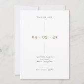 Minimalistische Save the Date Uitnodiging (Voorkant)