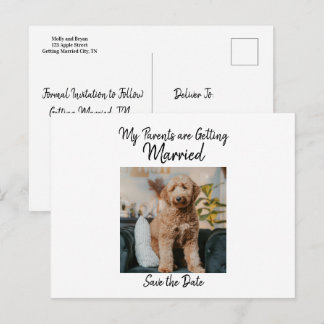 Minimalistische Save the Date van de hond Aankondigingskaart