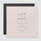 Minimalistische Save the Date Warm Roze (Voorkant / Achterkant)