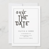 Minimalistische Save The Date Whimsical Huwelijksu (Voorkant)