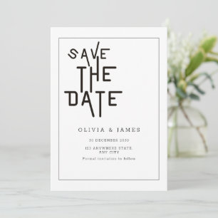Minimalistische Save The Date Whimsical Huwelijksu