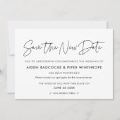 Minimalistische Save the new date trouwdatum aanko Kaart (Voorkant)