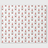 Minimalistische Scandi Christmas Gnome Cadeaupapier (Vlak)