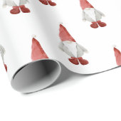 Minimalistische Scandi Christmas Gnome Cadeaupapier (Rol Hoek)