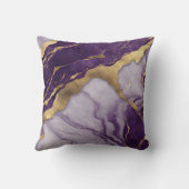 Minimalistische Scandinavische Chic Paarse Marble Kussen (Achterkant)