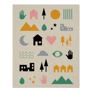 Minimalistische Scandinavische Elementen van Harmo Perfect Poster