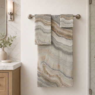 minimalistische Scandinavische graniet bruine grij Bad Handdoek