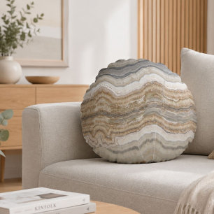 minimalistische Scandinavische graniet bruine grij Rond Kussen