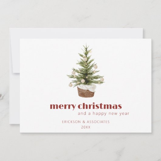 Minimalistische Scandinavische kerstboom Kaart (Voorkant)