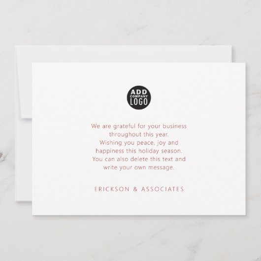 Minimalistische Scandinavische kerstboom Kaart (Achterkant)