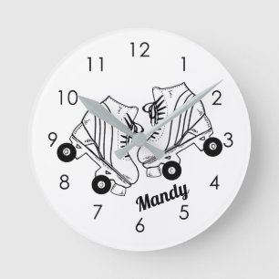 Minimalistische Schaatsen van de Roller Tekening d Ronde Klok