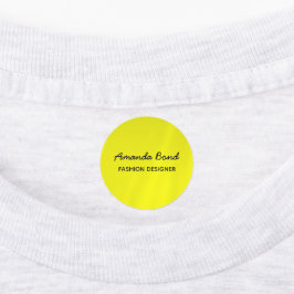 Minimalistische schaduw geel aangepaste werknemer labels