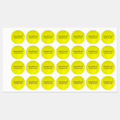Minimalistische schaduw geel aangepaste werknemer labels (Vel)
