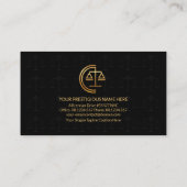 Minimalistische schalen van de wet op de rechterli visitekaartje (Achterkant)