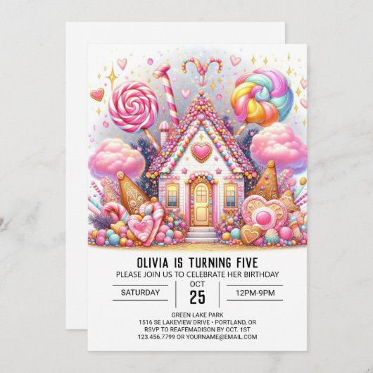 Minimalistische Schattige digitale verjaardag van  Kaart (Voorkant / Achterkant)