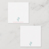 Minimalistische Schattigee Cactus Vrouwelijk Geper Notitiekaartje (Voorkant / Achterkant)