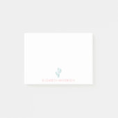 Minimalistische Schattigee Cactus Vrouwelijk Geper Post-it® Notes (Voorkant)