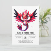 Minimalistische Schattigee drakenverjaardag Kaart (Staand voorkant)