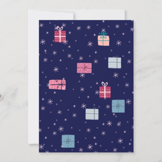 Minimalistische Schattigee feestelijke kleurrijke  Kaart (Achterkant)