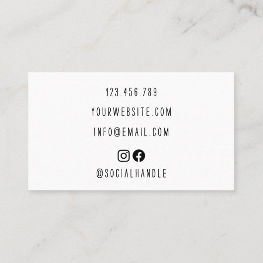 Minimalistische Schattigee Hair Stylist Scissor St Visitekaartje (Achterkant)