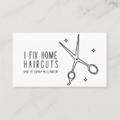 Minimalistische Schattigee Hair Stylist Scissor St Visitekaartje (Voorkant)