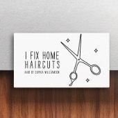 Minimalistische Schattigee Hair Stylist Scissor St Visitekaartje